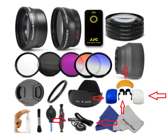 Just bought this dslr lens kit, what are these pieces used for - 1